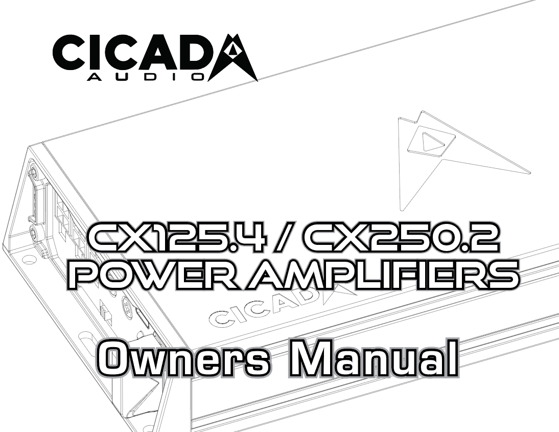 CICADA AUDIO CX AMP MANUAL COVER